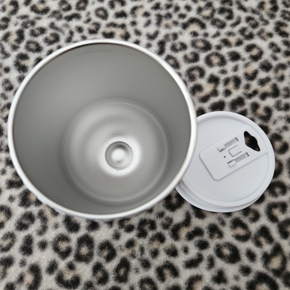 Corkcicle Monodot White And Black Stemless Cup Insulated Wine Tumbler, Like New - Picture 7 of 7